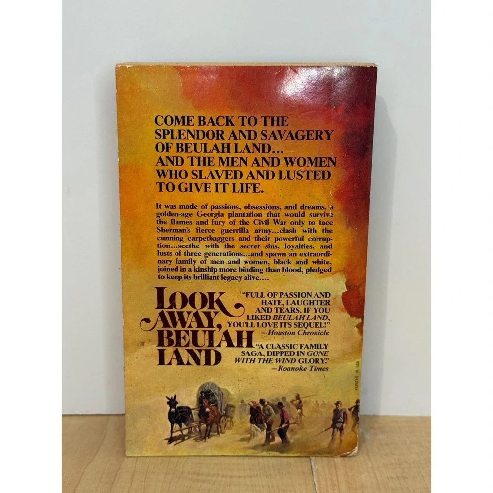 Look Away Beulah Land Lonnie Coleman 1979 Vintage Paperback Historical Fiction